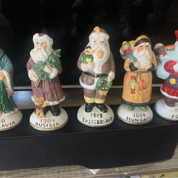Festive Santa Figurine Collection - Multicolor